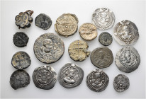 A lot containing 18 silver and bronze coins and lead seals. Including: Sasanian, Byzantine and Islamic. Fine to very fine. LOT SOLD AS IS, NO RETURNS....