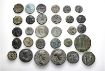 A lot containing 30 bronze coins. Including: Greek and Roman Provincial coins from Abbaitis, Aizanoi, Akmoneia. Fine to very fine. LOT SOLD AS IS, NO ...