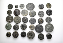 A lot containing 30 bronze coins. Including: Greek and Roman Provincial coins from Peltai, Philomelion, Prymnessos and Sebaste. Fine to very fine. LOT...