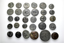 A lot containing 30 bronze coins. Including: Greek and Roman Provincial coins from Sebaste, Stektorion, Synaos, Synnada and Temenothyrai. Fine to very...