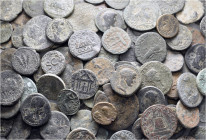 A lot containing 123 bronze coins. Including: Mainly Roman Provincial. Fair to fine. LOT SOLD AS IS, NO RETURNS. 123 coins in lot.


From a Europea...