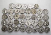 A lot containing 37 silver coins. All: Roman Imperial. Antoniniani of the third century. Very fine to about extremely fine. LOT SOLD AS IS, NO RETURNS...