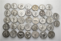 A lot containing 37 silver coins. All: Roman Imperial. Antoniniani of the third century. Very fine to about extremely fine. LOT SOLD AS IS, NO RETURNS...