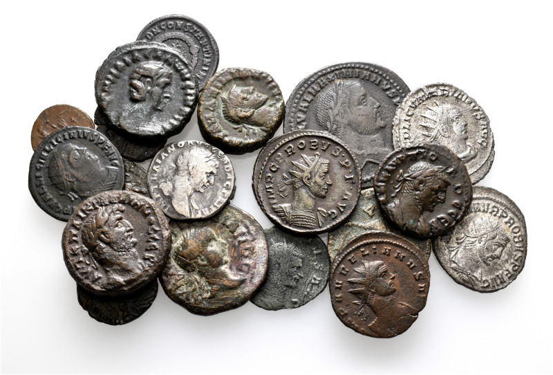 A lot containing 20 silver and bronze coins. Including: Roman Provincial and Rom...