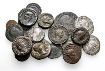 A lot containing 20 silver and bronze coins. Including: Roman Provincial and Roman Imperial. Fine to very fine. LOT SOLD AS IS, NO RETURNS. 20 coins i...