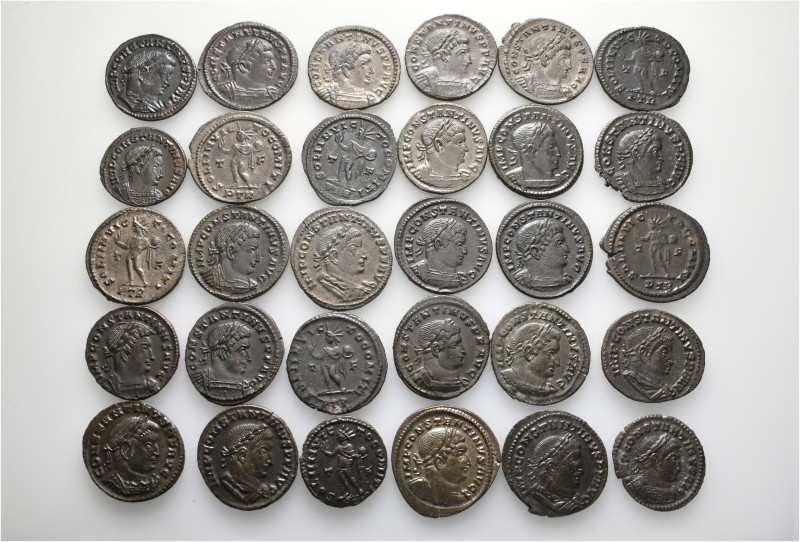 A lot containing 30 bronze coins. All: Folles of Constantine I. Very fine to ext...