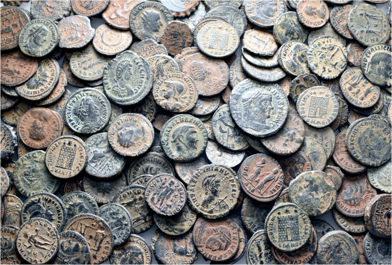 A lot containing 208 bronze coins. Including: Greek, Roman Provincial and Roman ...