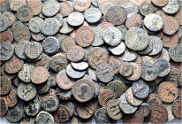 A lot containing 219 bronze coins. Including: Greek, Roman Provincial and Roman Imperial. Fine to very fine. LOT SOLD AS IS, NO RETURNS. 219 coins in ...