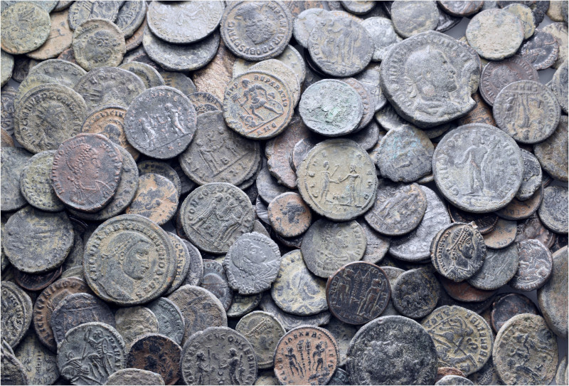A lot containing 263 bronze coins. Including: Mainly Roman Imperial. Fair to fin...