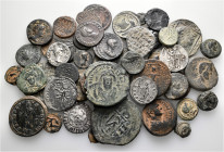 A lot containing 51 silver and bronze coins. Including: Greek, Roman Provincial, Roman Imperial, Byzantine and Islamic. Fair to very fine. LOT SOLD AS...