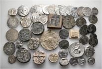 A lot containing 47 silver and bronze coins. Including: Greek and Roman. Fine to very fine. LOT SOLD AS IS, NO RETURNS. 47 coins in lot.


From a E...