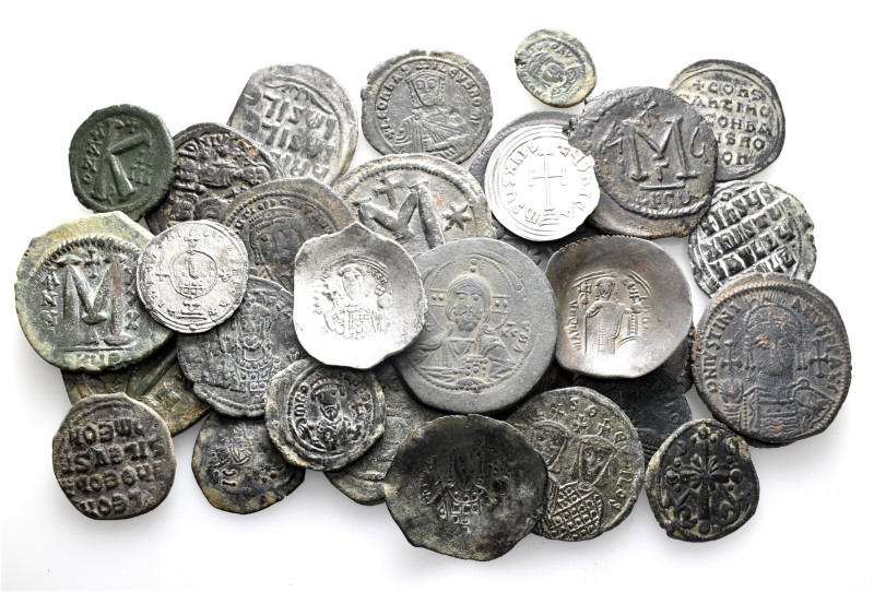 A lot containing 29 silver and bronze coins. Including: Byzantine. Fine to very ...