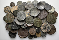 A lot containing 69 bronze coins. Including: Mostly late Roman and Byzantine. Fine to very fine. LOT SOLD AS IS, NO RETURNS. 69 coins in lot.


Fro...