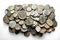 A lot containing 152 bronze coins. Including: Mainly Byzantine. Fair to fine. LOT SOLD AS IS, NO RETURNS. 152 coins in lot.


From a European colle...