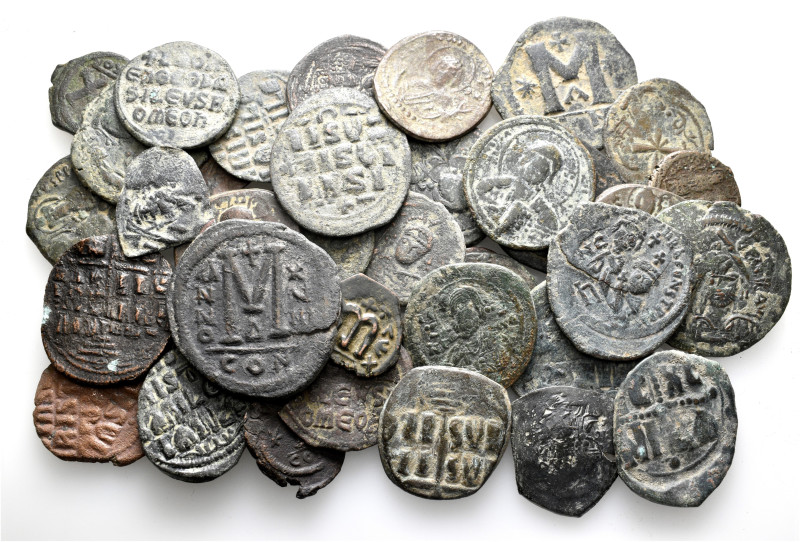 A lot containing 39 bronze coins. All: Byzantine. Fair to very fine. LOT SOLD AS...