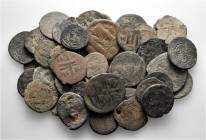A lot containing 55 bronze coins. Including: Byzantine and Islamic. Fair to fine. LOT SOLD AS IS, NO RETURNS. 55 coins in lot.


From a European co...