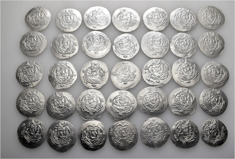 A lot containing 35 silver coins. All: Drachms from Tabaristan. Good very fine t...