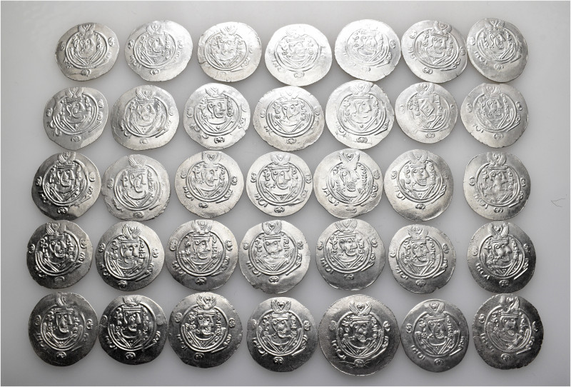 A lot containing 35 silver coins. All: Drachms from Tabaristan. Good very fine t...
