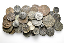 A lot containing 43 bronze and silver coins and 1 lead seal. Including: Greek, Roman Provincial, Roman Imperial, Islamic. Fair to very fine. LOT SOLD ...