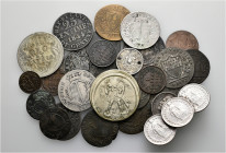A lot containing 29 silver and bronze coins (68 g). Including: Switzerland and Liechtenstein. About very fine to good very fine. LOT SOLD AS IS, NO RE...