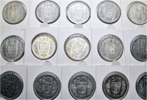 A lot containing 38 silver and copper-nickel coins. All: 5 Fr. Switzerland of 1931, 1932, 1933, 1935, 1937, 1939, 1940, 1946, 1949, 1950, 1951, 1952, ...