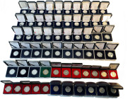 A lot containing 62 silver and copper-nickel medals in the original coin cases of Swiss Mint. All: Switzerland. Official 'Gedenkmünzen' 20 Fr. (43 pie...