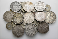 A lot containing 38 silver and bronze coins (233 g). Including: Thailand and Burma. About very fine to good very fine. LOT SOLD AS IS, NO RETURNS. 38 ...