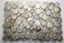 A lot containing 112 silver and copper-nickel coins (280 g). All: United States of America Dimes. Fair fine to good very fine. LOT SOLD AS IS, NO RETU...