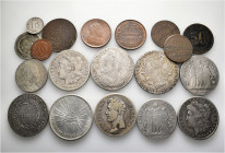A lot containing 12 silver and 7 bronze coins. All: World. About very fine to good very fine. LOT SOLD AS IS, NO RETURNS. 19 coins in lot.


From t...