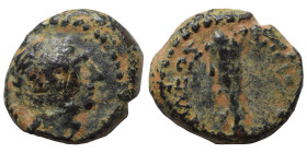 SELEUKID KINGS of SYRIA. Antiochos IV Epiphanes, 175-164 BC. Ae (bronze, 1.38 g, 12 mm),Tyre. Diademed head of Antiochus IV right. Rev. BAΣIΛEΩΣ ANTIO...