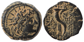 SELEUKID KINGS of SYRIA. Alexander II Zebinas. 128-122 BC. Ae (bronze, 6.42 g, 21 mm), Antioch. Radiate and diademed head of Alexander Zebinas right. ...