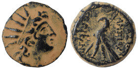 SELEUKID KINGS of SYRIA. Antiochos VIII Epiphanes . 121/0-97/6 BC. Ae (bronze, 3.55 g, 18 mm). Antioch on the Orontes mint. Radiate and diademed head ...