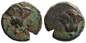 CARIA. Rhodes. Circa 205-190 BC. Ae (bronze, 1.37 g, 10 mm). Rose with bud to right. Rev. Rose with bud to right. HGC 6, 1480. Nearly very fine.