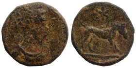 GREEK. Ae (bronze, 0.87 g, 10 mm). Head right. Rev. Horse right, star above. Very fine.