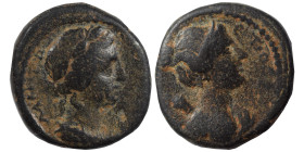 SYRIA, Seleucis and Pieria. Antioch. Pseudo-autonomous issue. Time of Antoninus Pius, 138-161. Ae (bronze, 2.55 g, 14 mm). Laureate and draped bust of...