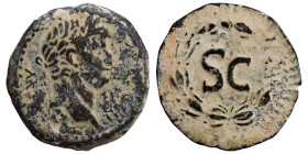SYRIA, Seleucis and Pieria. Antioch. Otho (?), 69. Ae (bronze, 6.85 g, 24 mm). Laureate head right. Rev. S C in laurel wreath. RPC 4319 for Otho. Repa...