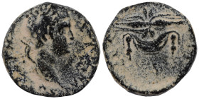 SYRIA, Seleucis and Pieria. Seleucia Pieria. Caracalla, 198-217. Assarion (bronze, 3.40 g, 16 mm). Laureate head of Caracalla to right. Rev. Winged th...