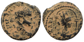 SYRIA, Seleucis and Pieria. Laodicea ad Mare. Elagabalus, 218-222. Ae (bronze, 2.61 g, 18 mm). Laureate head right. Rev. LADI[CEON] Turreted and drape...