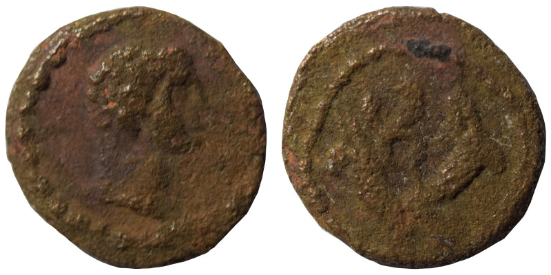 Provincial. Circa 2-3 c. AD. Ae (bronze, 0.76 g, 11 mm). Male head right. Rev. C...