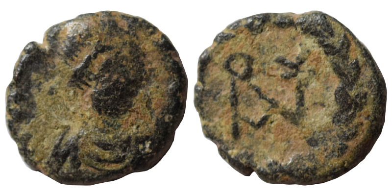 Anastasius I, 491-518. Pentanummium (bronze, 0.73 g, 11 mm), Constantinople. Dia...