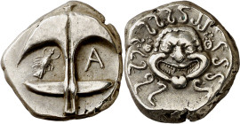 (480-450 a.C.). Tracia. Apolonia Póntica. Dracma. (S. 1655) (CNG. III, 1323). Bella. 3,14 g. EBC.
