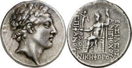 Imperio Seléucida. Antíoco IV, Epifanes (175-164 a.C.). Antioquía ad Orontem. Tetradracma. (S. 6978) (CNG. IX, 620a). 16,23 g. MBC.