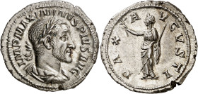 (235-236 d.C.). Maximino I. Denario. (Spink 8310) (S. 31a) (RIC. 12). Bella. 3,48 g. EBC+.