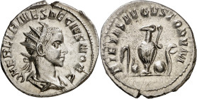 (250 d.C.). Herenio Etrusco. Antoniniano. (Spink 9521) (S. 14) (RIC. 143). Acuñada bajo Trajano Decio. Bella. 3,77 g. EBC.
