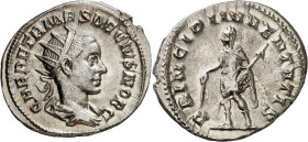 (250 d.C.). Herenio Etrusco. Antoniniano. (Spink 9523) (S. 26) (RIC. 147). Acuñada bajo Trajano Decio. Bella. 3,62 g. EBC.