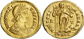 (408-423 d.C.). Honorio. Ravena. Sólido. (Spink 20920) (Co. 44) (RIC. 1323). 4,38 g. MBC+.