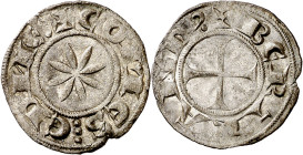 Comtat d'Embrun. Bertran d'Urgell (1150-1207). Embrun. Diner. (Cru.V.S. 183.1) (Cru.Occitània 115a, como Bernat I) (Cru.C.G. 2043a). Atractiva. Ex Áur...