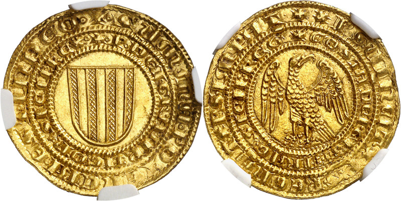 Pere II (1276-1285). Sicília. Agostar. (Cru.V.S. 324) (Cru.C.G. 2140) (MIR. 170)...