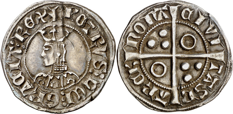 Pere III (1336-1387). Barcelona. Croat. (Cru.V.S. 402.1) (Badia falta) (Cru.C.G....