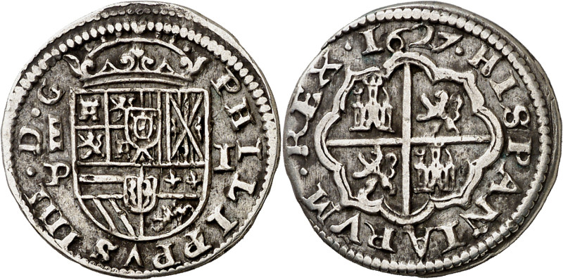 1627. Felipe IV. Segovia. P. 1 real. (AC. 784). 3,10 g. MBC+/MBC.